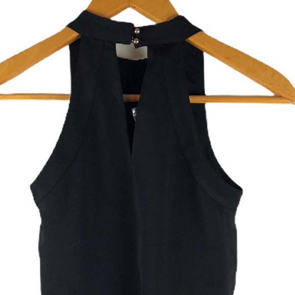 Bebe Black Mock Neck Cutout Tank - Picture 5 of 8